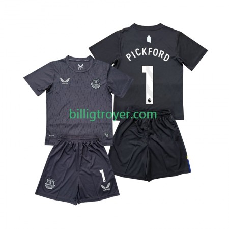 Billige Fotballdrakter Everton FC Pickford 1 Keeper Barn Bortedraktsett 2025/26 Kortermet